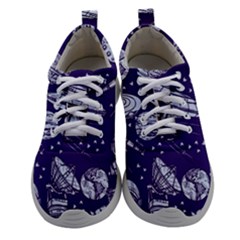 Space Sketch Seamless Pattern Athletic Shoes by Vaneshart