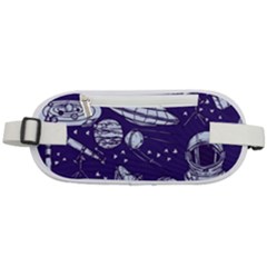 Space Sketch Seamless Pattern Rounded Waist Pouch by Vaneshart