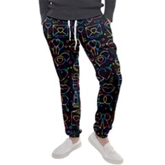 Seamless Pattern With Love Symbols Men s Jogger Sweatpants by Vaneshart