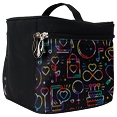 Seamless Pattern With Love Symbols Make Up Travel Bag (big) by Vaneshart