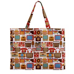 Vintage Gadget Seamless Pattern Zipper Mini Tote Bag by Vaneshart