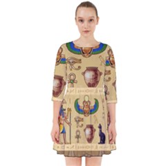 Egypt Horizontal Illustration Smock Dress by Vaneshart