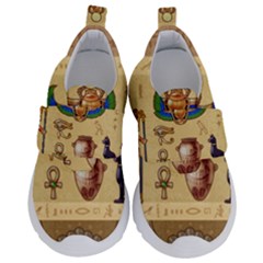 Egypt Horizontal Illustration Kids  Velcro No Lace Shoes by Vaneshart