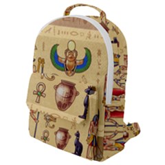 Egypt Horizontal Illustration Flap Pocket Backpack (small) by Vaneshart