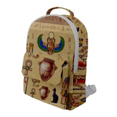 Egypt Horizontal Illustration Flap Pocket Backpack (large) by Vaneshart