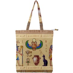 Egypt Horizontal Illustration Double Zip Up Tote Bag by Vaneshart