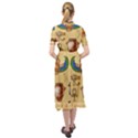 Egypt Horizontal Illustration Keyhole Neckline Chiffon Dress View2