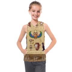 Egypt Horizontal Illustration Kids  Sleeveless Hoodie by Vaneshart