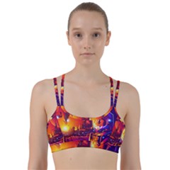 Far Future Human Colonization Line Them Up Sports Bra by Vaneshart