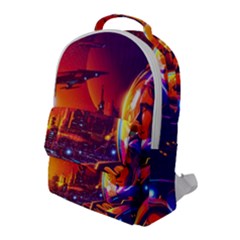 Far Future Human Colonization Flap Pocket Backpack (large) by Vaneshart