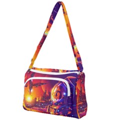 Far Future Human Colonization Front Pocket Crossbody Bag by Vaneshart