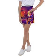 Far Future Human Colonization Kids  Tennis Skirt