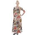 Music Retro Seamless Pattern Half Sleeves Maxi Dress View2