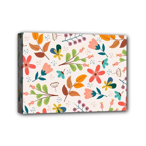 Colorful Ditsy Floral Print Background Mini Canvas 7  X 5  (stretched) by Vaneshart