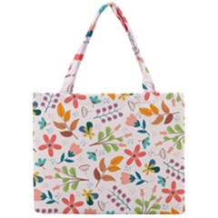 Colorful Ditsy Floral Print Background Mini Tote Bag by Vaneshart