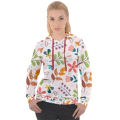 Colorful Ditsy Floral Print Background Women s Overhead Hoodie by Vaneshart