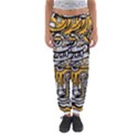 Crazy Abstract Doodle Social Doodle Drawing Style Women s Jogger Sweatpants View1