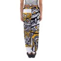 Crazy Abstract Doodle Social Doodle Drawing Style Women s Jogger Sweatpants View2