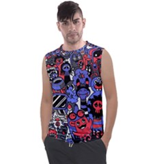 Cute Halloween Monsters Set Background Men s Regular Tank Top