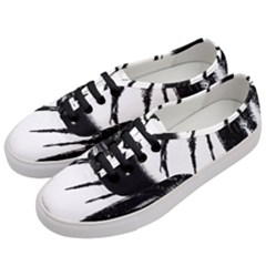 Black And White Tropical Moonscape Illustration Women s Classic Low Top Sneakers