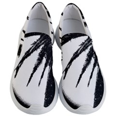 Black And White Tropical Moonscape Illustration Women s Lightweight Slip Ons