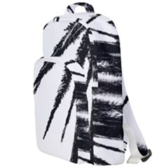 Black And White Tropical Moonscape Illustration Double Compartment Backpack