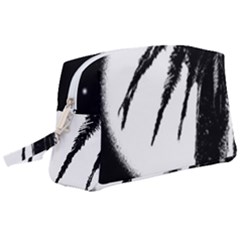 Black And White Tropical Moonscape Illustration Wristlet Pouch Bag (large) by dflcprintsclothing