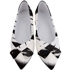 Black And White Tropical Moonscape Illustration Women s Bow Heels by dflcprintsclothing