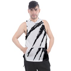 Black And White Tropical Moonscape Illustration Men s Sleeveless Hoodie by dflcprintsclothing