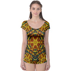 Yuppie And Hippie Art With Some Bohemian Style In Boyleg Leotard  by pepitasart