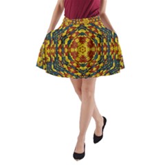 Yuppie And Hippie Art With Some Bohemian Style In A-line Pocket Skirt by pepitasart