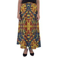 Yuppie And Hippie Art With Some Bohemian Style In Flared Maxi Skirt by pepitasart