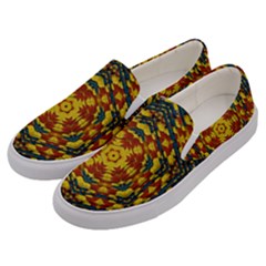 Yuppie And Hippie Art With Some Bohemian Style In Men s Canvas Slip Ons by pepitasart