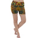 Yuppie And Hippie Art With Some Bohemian Style In Lightweight Velour Yoga Shorts View1