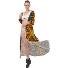 Yuppie And Hippie Art With Some Bohemian Style In Maxi Chiffon Beach Wrap by pepitasart