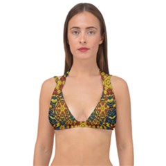 Yuppie And Hippie Art With Some Bohemian Style In Double Strap Halter Bikini Top by pepitasart