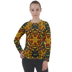 Yuppie And Hippie Art With Some Bohemian Style In Women s Long Sleeve Raglan Tee