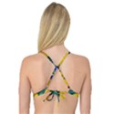 Brazil Flags Waving Background Reversible Tri Bikini Top View2