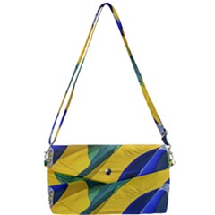 Brazil Flags Waving Background Removable Strap Clutch Bag by dflcprintsclothing