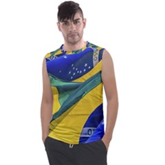 Brazil Flags Waving Background Men s Regular Tank Top by dflcprintsclothing