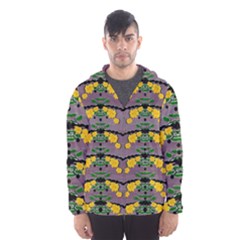 Plumeria And Frangipani Temple Flowers Ornate Men s Hooded Windbreaker by pepitasart