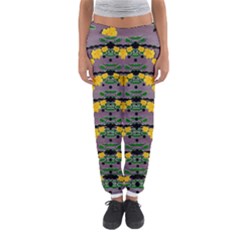 Plumeria And Frangipani Temple Flowers Ornate Women s Jogger Sweatpants by pepitasart