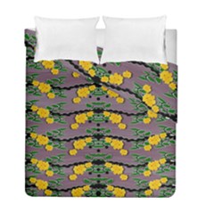 Plumeria And Frangipani Temple Flowers Ornate Duvet Cover Double Side (full/ Double Size) by pepitasart