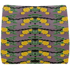 Plumeria And Frangipani Temple Flowers Ornate Seat Cushion by pepitasart