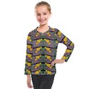 Plumeria And Frangipani Temple Flowers Ornate Kids  Long Mesh Tee View1