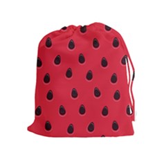 Seamless Watermelon Surface Texture Drawstring Pouch (xl)