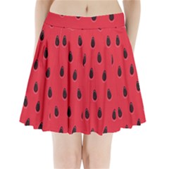 Seamless Watermelon Surface Texture Pleated Mini Skirt by Vaneshart