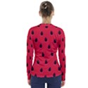 Seamless Watermelon Surface Texture V-Neck Long Sleeve Top View2