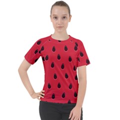 Seamless Watermelon Surface Texture Women s Sport Raglan Tee