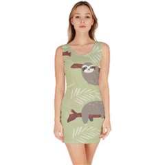 Sloths Pattern Design Bodycon Dress by Vaneshart